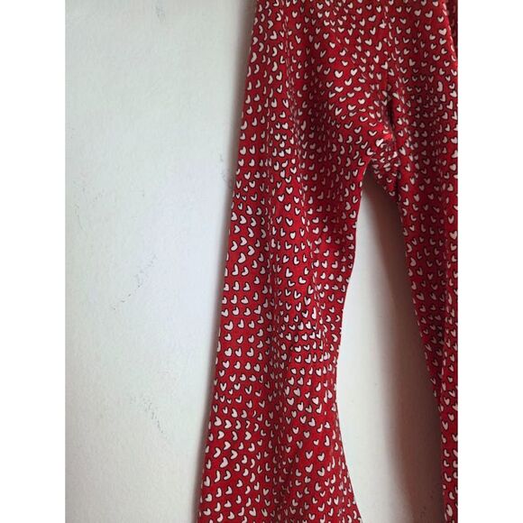 Diane Von Furstenberg Red w/White Hearts 100% Silk Full Wrap Dress size 0 - Picture 4 of 8